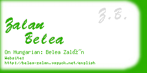 zalan belea business card